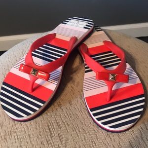 Kate Spade | Sailor Style Bow Flip Flops Size 9-10